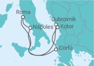 Itinerário do Cruzeiro Grécia, Montenegro, Croácia, Itália - Carnival Cruise Line
