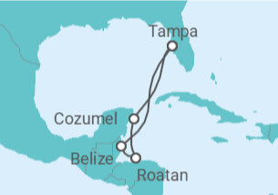 Itinerário do Cruzeiro Belize, México - Carnival Cruise Line