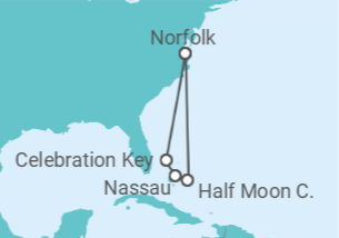 Itinerário do Cruzeiro Bahamas - Carnival Cruise Line