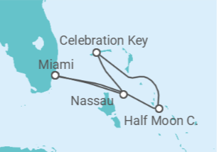 Itinerário do Cruzeiro Bahamas - Carnival Cruise Line