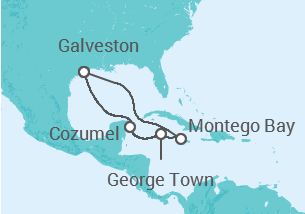Itinerário do Cruzeiro México, Ilhas Caimão, Jamaica - Carnival Cruise Line