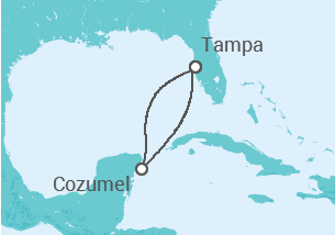 Itinerário do Cruzeiro México - Carnival Cruise Line