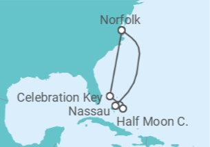 Itinerário do Cruzeiro Bahamas - Carnival Cruise Line