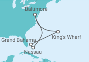 Itinerário do Cruzeiro Bermudas, Bahamas - Royal Caribbean
