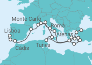 Itinerário do Cruzeiro De Lisboa a Monte Carlo (Mónaco) - Oceania Cruises