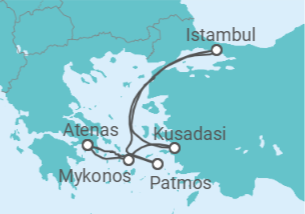 Itinerário do Cruzeiro Grécia, Turquia - Explora Journeys