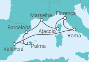 Itinerário do Cruzeiro Joias Mediterrânicas - Explora Journeys