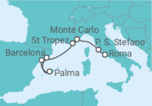 Itinerário do Cruzeiro Monaco, França, Espanha - Explora Journeys