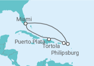 Itinerário do Cruzeiro Ilhas Virgens Britânicas, Sint Maarten - Celebrity Cruises