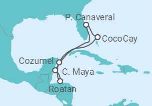 Itinerário do Cruzeiro Estrelas das Caraíbas - Royal Caribbean