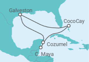 Itinerário do Cruzeiro México - Royal Caribbean