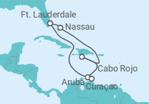 Itinerário do Cruzeiro Bahamas, Aruba, Curaçao - Royal Caribbean