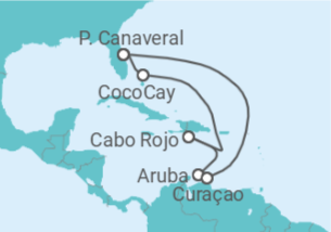 Itinerário do Cruzeiro Aruba, Curaçao - Royal Caribbean