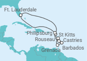 Itinerário do Cruzeiro Santa Lúcia, Barbados, Sint Maarten - Celebrity Cruises