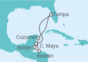 Itinerário do Cruzeiro México, Honduras, Belize - Royal Caribbean