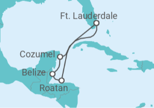 Itinerário do Cruzeiro Honduras, Belize, México - Princess Cruises