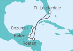 Itinerário do Cruzeiro México, Belize, Honduras - Princess Cruises