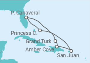 Itinerário do Cruzeiro Porto Rico, Bahamas - Princess Cruises