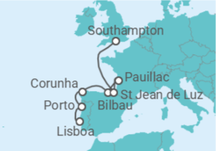 Itinerário do Cruzeiro De Lisboa a Southampton - Explora Journeys