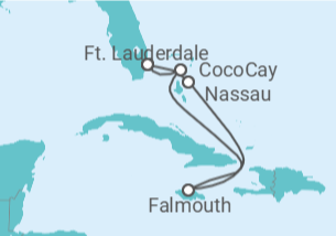 Itinerário do Cruzeiro Bahamas, Jamaica - Royal Caribbean