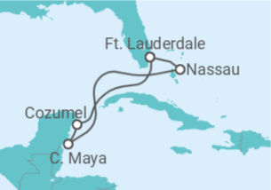 Itinerário do Cruzeiro México - Royal Caribbean