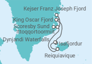 Itinerário do Cruzeiro Islândia - Silversea