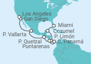 Itinerário do Cruzeiro México, Costa Rica, Panamá - Silversea
