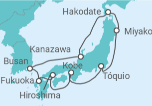 Itinerário do Cruzeiro Japão, Coreia Do Sul - Silversea