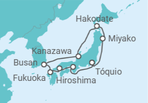 Itinerário do Cruzeiro Japão, Coreia Do Sul - Silversea