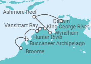 Itinerário do Cruzeiro Austrália - Silversea