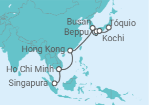 Itinerário do Cruzeiro Vietname, China, Coreia Do Sul, Japão - Silversea