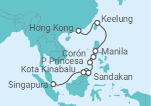 Itinerário do Cruzeiro Taiwan, Filipinas, Malásia - Silversea