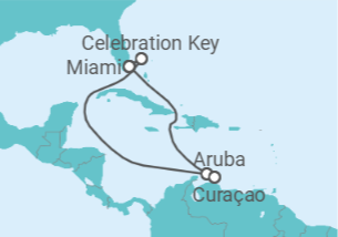 Itinerário do Cruzeiro Aruba, Curaçao - Carnival Cruise Line