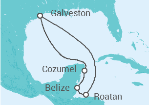 Itinerário do Cruzeiro México, Belize - Carnival Cruise Line