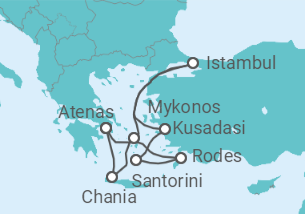 Itinerário do Cruzeiro Turquia, Grécia - Virgin Voyages