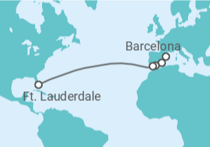 Itinerário do Cruzeiro De Barcelona a Fort Lauderdale - Royal Caribbean