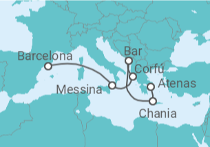 Itinerário do Cruzeiro Grécia, Itália - Princess Cruises