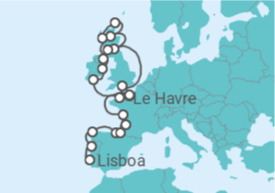 Itinerário do Cruzeiro De Lisboa a Le Havre (Paris) - Oceania Cruises