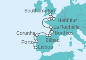 Itinerário do Cruzeiro De Lisboa a Southampton (Londres) - Oceania Cruises