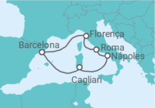 Itinerário do Cruzeiro Itália - Disney Cruise Line