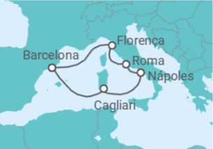 Itinerário do Cruzeiro Itália - Disney Cruise Line