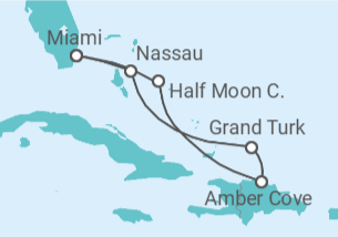 Itinerário do Cruzeiro Bahamas - Holland America Line