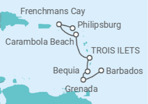Itinerário do Cruzeiro São Vicente E Granadinas - Seabourn