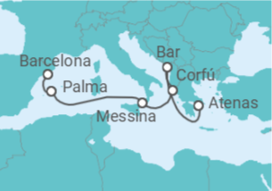 Itinerário do Cruzeiro Grécia, Itália, Espanha - Princess Cruises