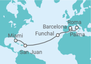 Itinerário do Cruzeiro Espanha, Portugal, Porto Rico - MSC Cruzeiros