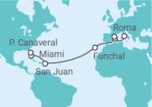 Itinerário do Cruzeiro Espanha, Portugal, Porto Rico, EUA TI - MSC Cruzeiros