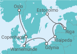 Itinerário do Cruzeiro Dinamarca, Alemanha, Polónia, Lituânia, Letónia TI - MSC Cruzeiros