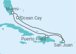 Itinerário do Cruzeiro Porto Rico - MSC Cruzeiros