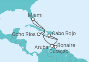 Itinerário do Cruzeiro Curaçao, Bonaire, Santo Eustáquio e Saba, Aruba, Jamaica - MSC Cruzeiros