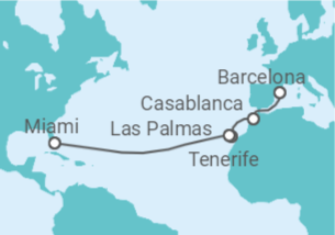 Itinerário do Cruzeiro Marrocos, Espanha - Virgin Voyages